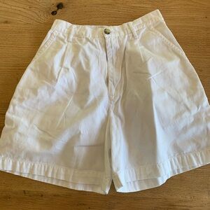 Copper‎ Key Girls Size 12 White Trouser Pleated Cotton Shorts Preloved